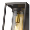 Z-Lite Dunbroch 1 Light Outdoor Wall Sconce, Deep Bronze + Outdoor Brass & Clear 584S-DBZ-OBS